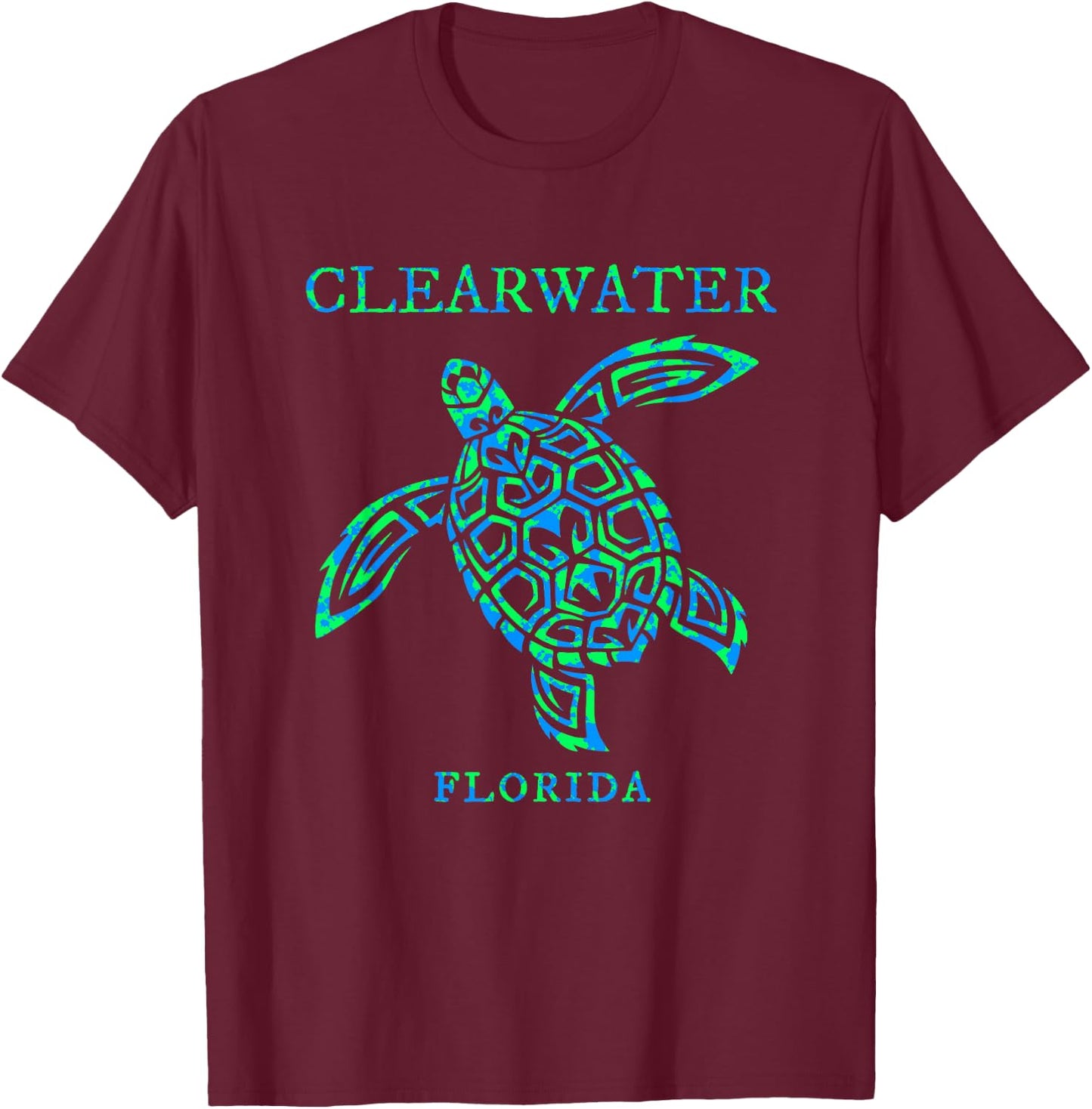 Clearwater Florida Sea Turtle Vacation Souvenir Boys Girls T-Shirt - T-Shirt | Maroon