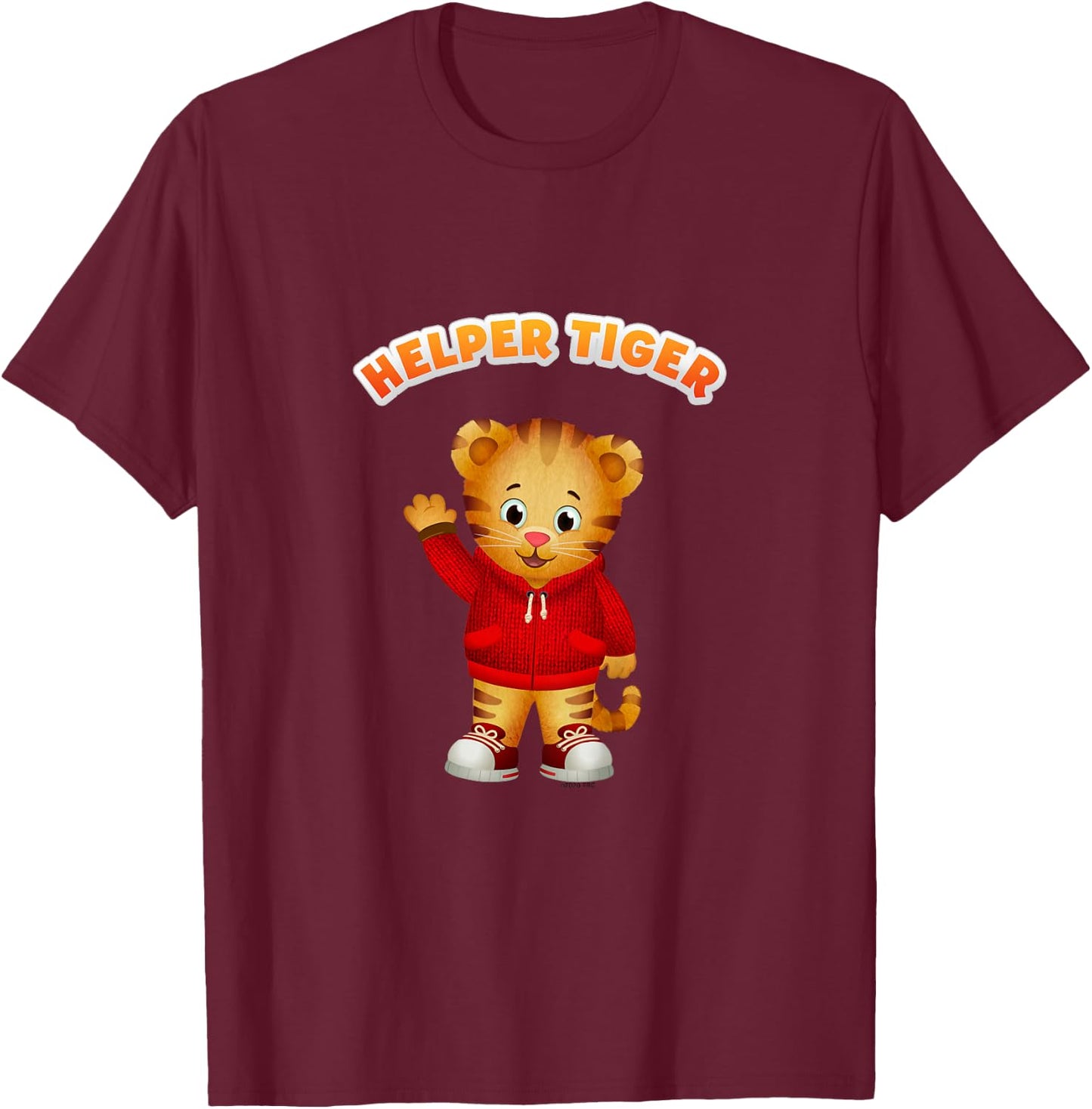 Daniel Tiger is a Helper Tiger T-Shirt - T-Shirt | Maroon