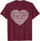 Chiropractic Care Heart Gift Chiropractor T-Shirt - T-Shirt | Maroon