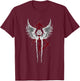 Valkyrie Symbol Valknut Odin Wings Vikings Asgard Valhalla T-Shirt - T-Shirt | Maroon