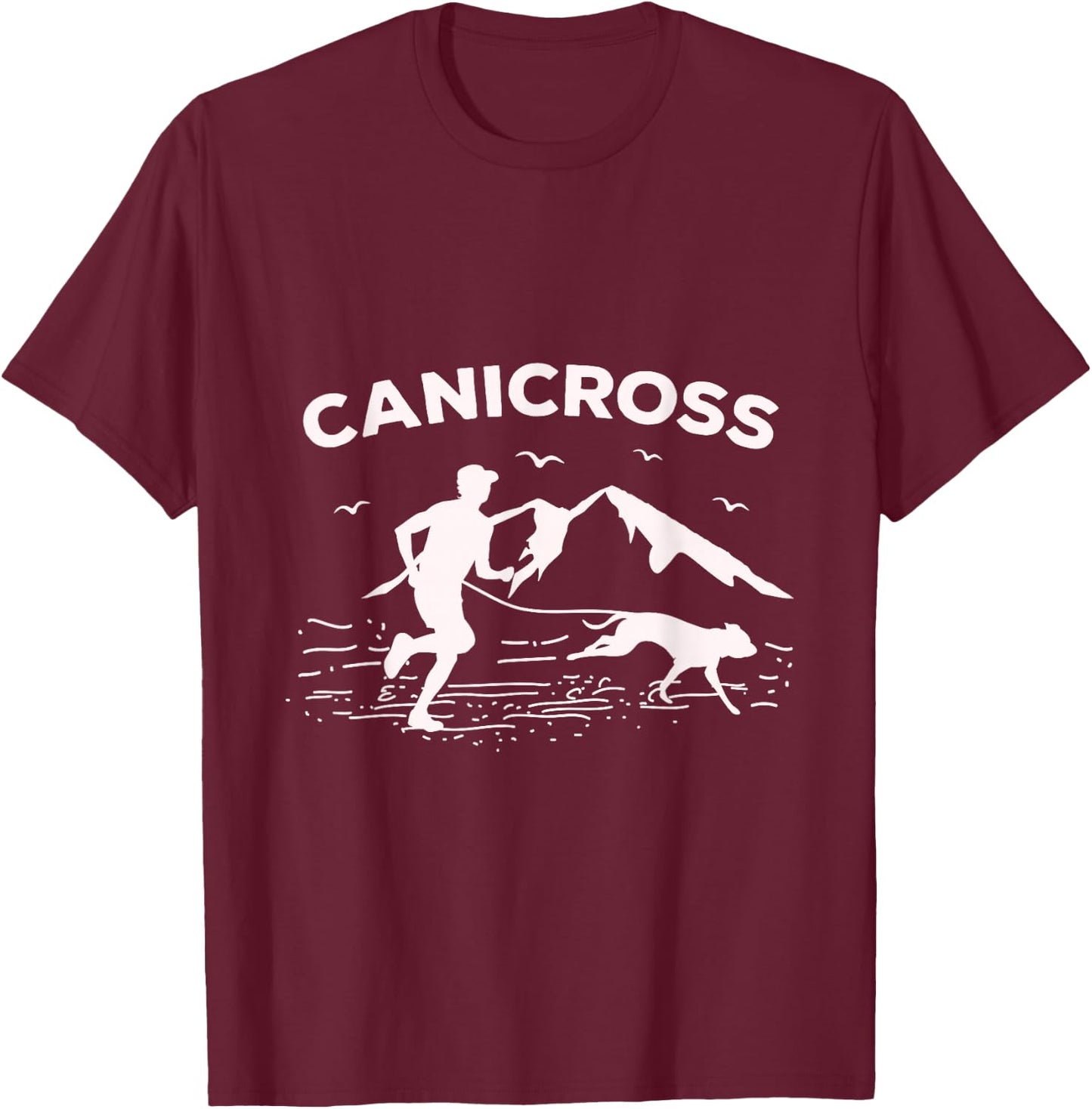 Canicross for a Dog running Canicross T-Shirt - T-Shirt | Maroon