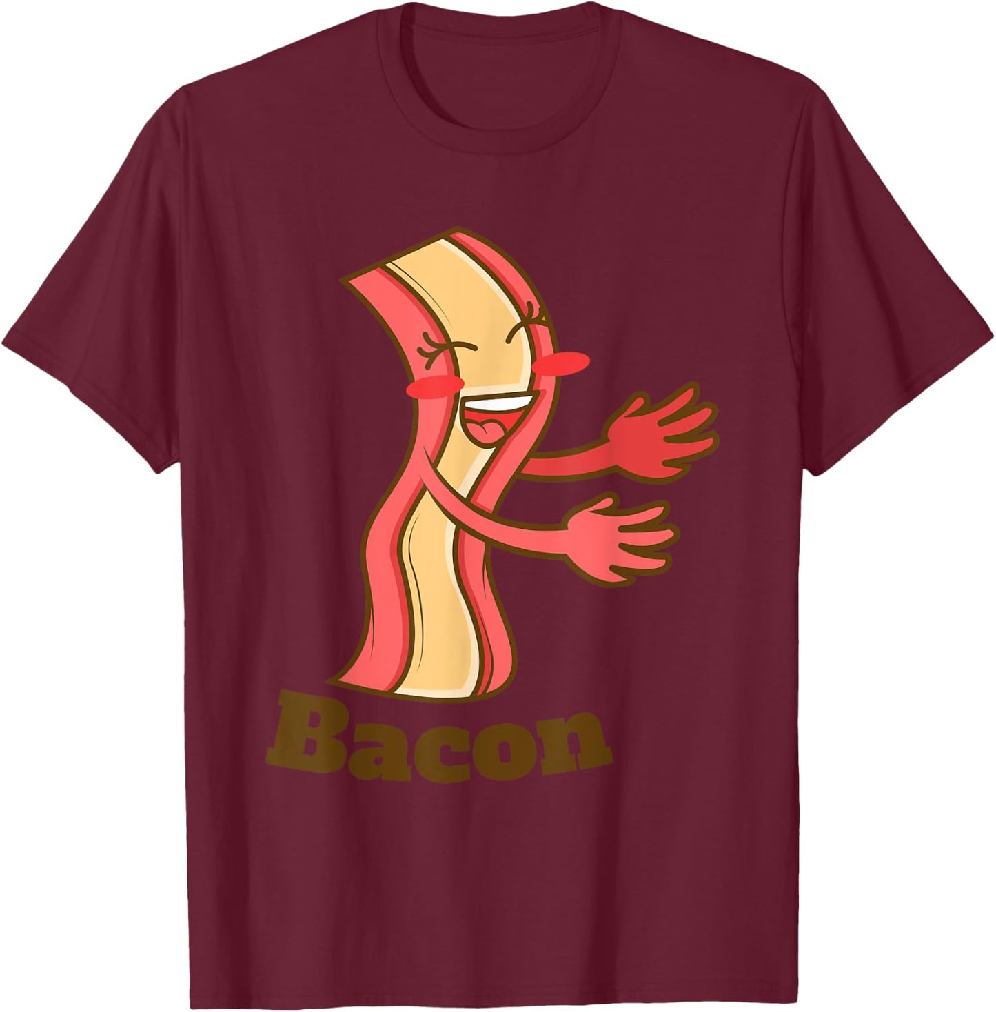 Funny BACON And Egg Duo Valentines Halloween Simple Costume T-Shirt - T-Shirt | Maroon