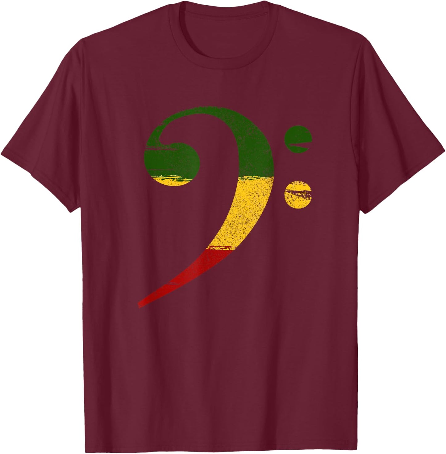Reggae bass bassist Rastafarian T-Shirt - T-Shirt | Maroon