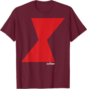 Marvel Black Widow Simple Logo T-Shirt - T-Shirt | Maroon
