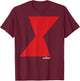 Marvel Black Widow Simple Logo T-Shirt - T-Shirt | Maroon