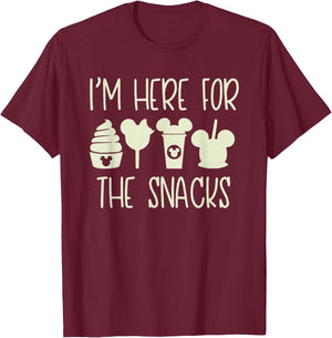 I'm Here For The Snacks, Snackgoals, Snacks Goals T-Shirt - T-Shirt | Maroon