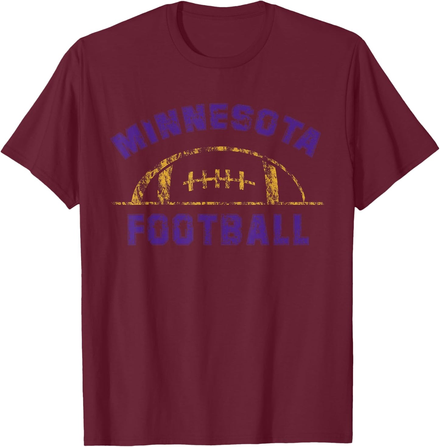Minnesota Football | End Zone Game Day Distressed Vintage T-Shirt - T-Shirt | Maroon