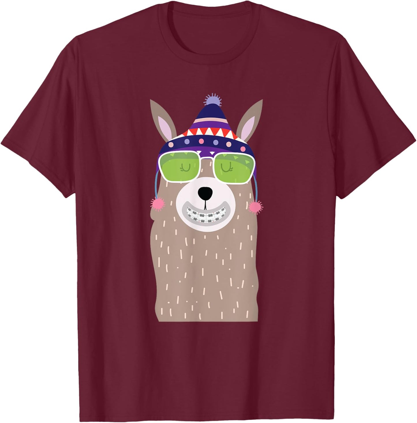 Orthodontist Animal Braces Boys Girls Kids Getting Braces T-Shirt - T-Shirt | Maroon