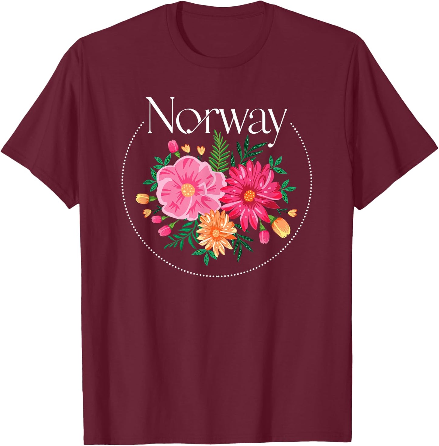 Norway Nature Mountain Hiking Gift Norway T-Shirt - T-Shirt | Maroon