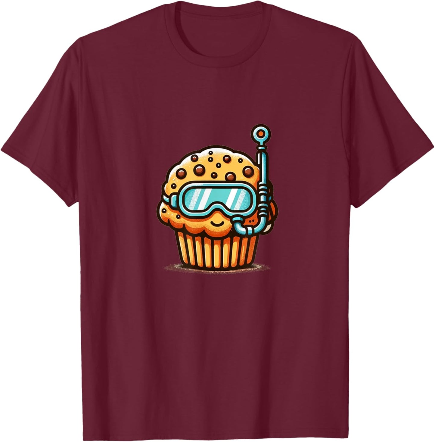 Funny Muffin Diver Muff Scuba Diver Humor T-Shirt - T-Shirt | Maroon