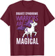 Dravet Syndrome Warrior SMEI Childhood Epilepsy Unicorn SMEB T-Shirt - T-Shirt | Maroon