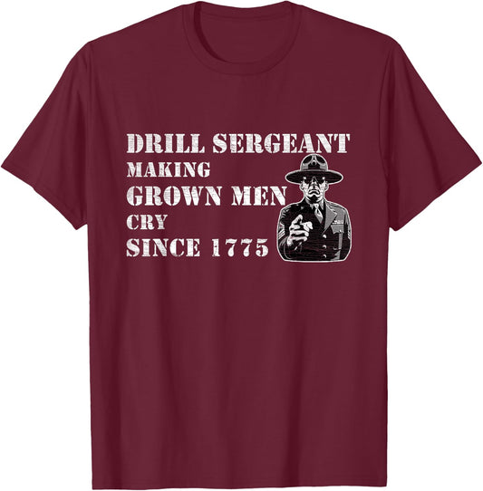 Drill Sergeant Military Drill Team Instructor Bootcamp Gifts T-Shirt - T-Shirt | Maroon