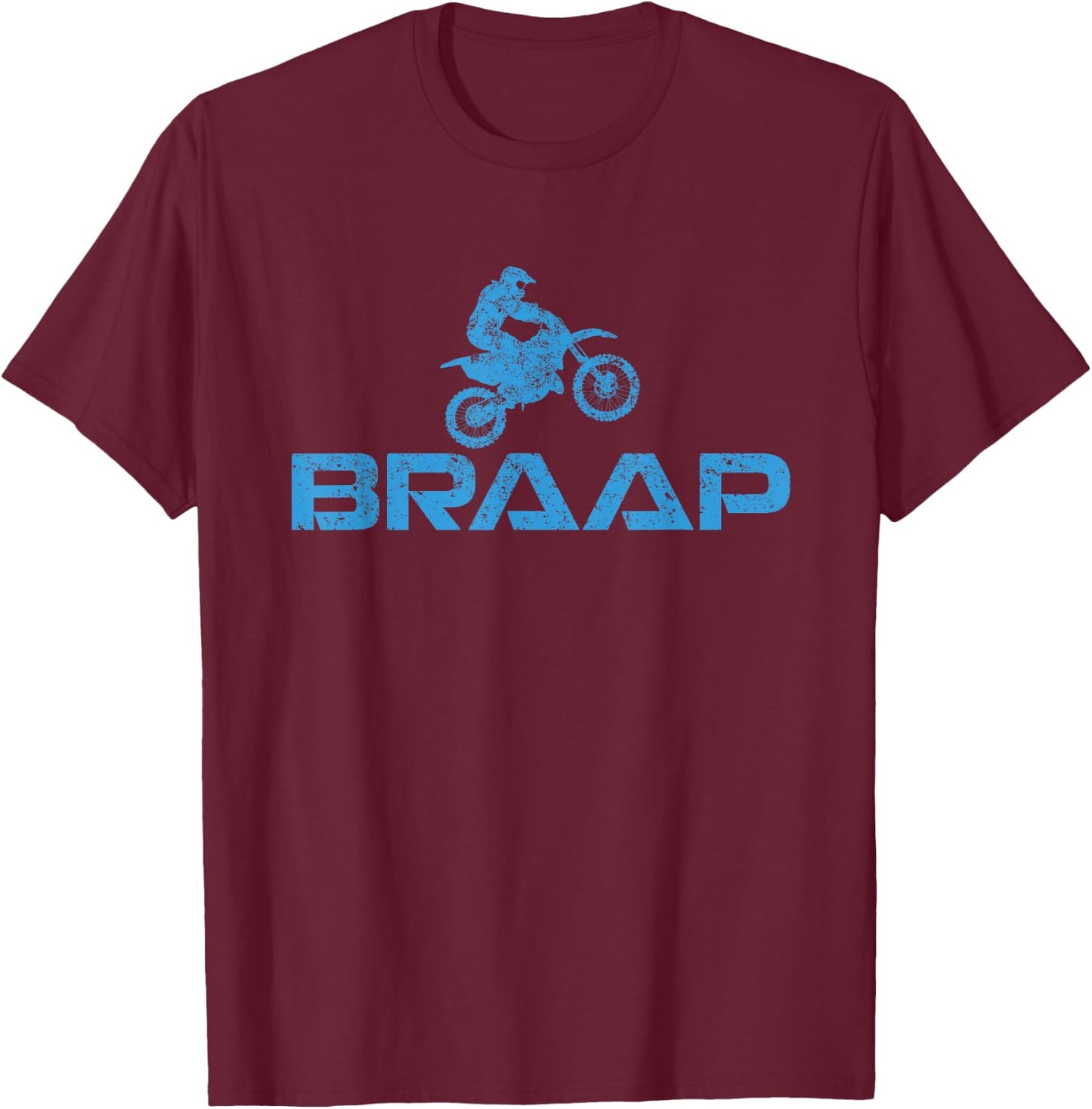 Dirt Bike Braaap Shirt, Youth Motorcross, Kids Dirt Bike T-Shirt - T-Shirt | Maroon