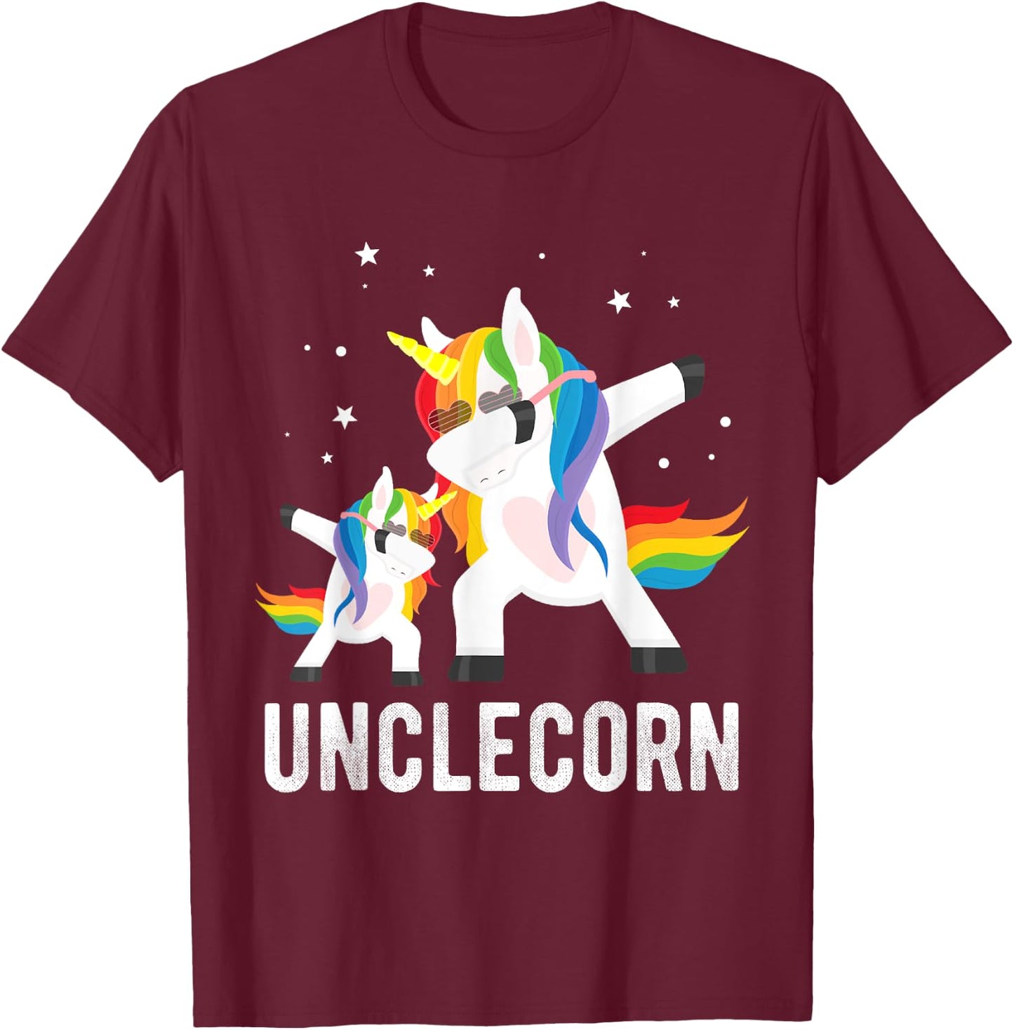 Dabbing Unclecorn, Funny Unicorn Lover for Uncle and Kid T-Shirt - T-Shirt | Maroon