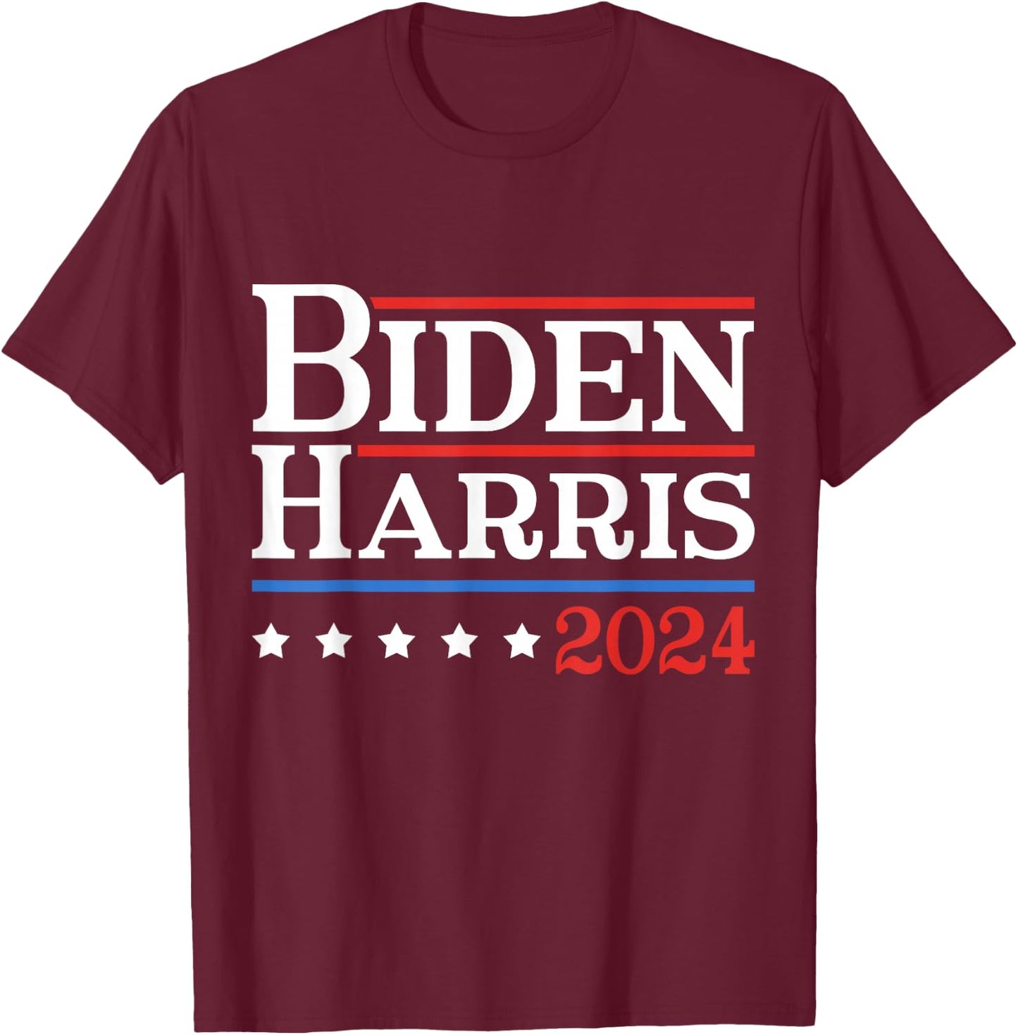 2024 Kamala Harris Joe Biden T-Shirt - T-Shirt | Maroon