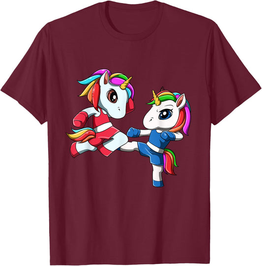 Unicorn Muay Thai - Nak Muay, Kickboxing Gift T-Shirt - T-Shirt | Maroon