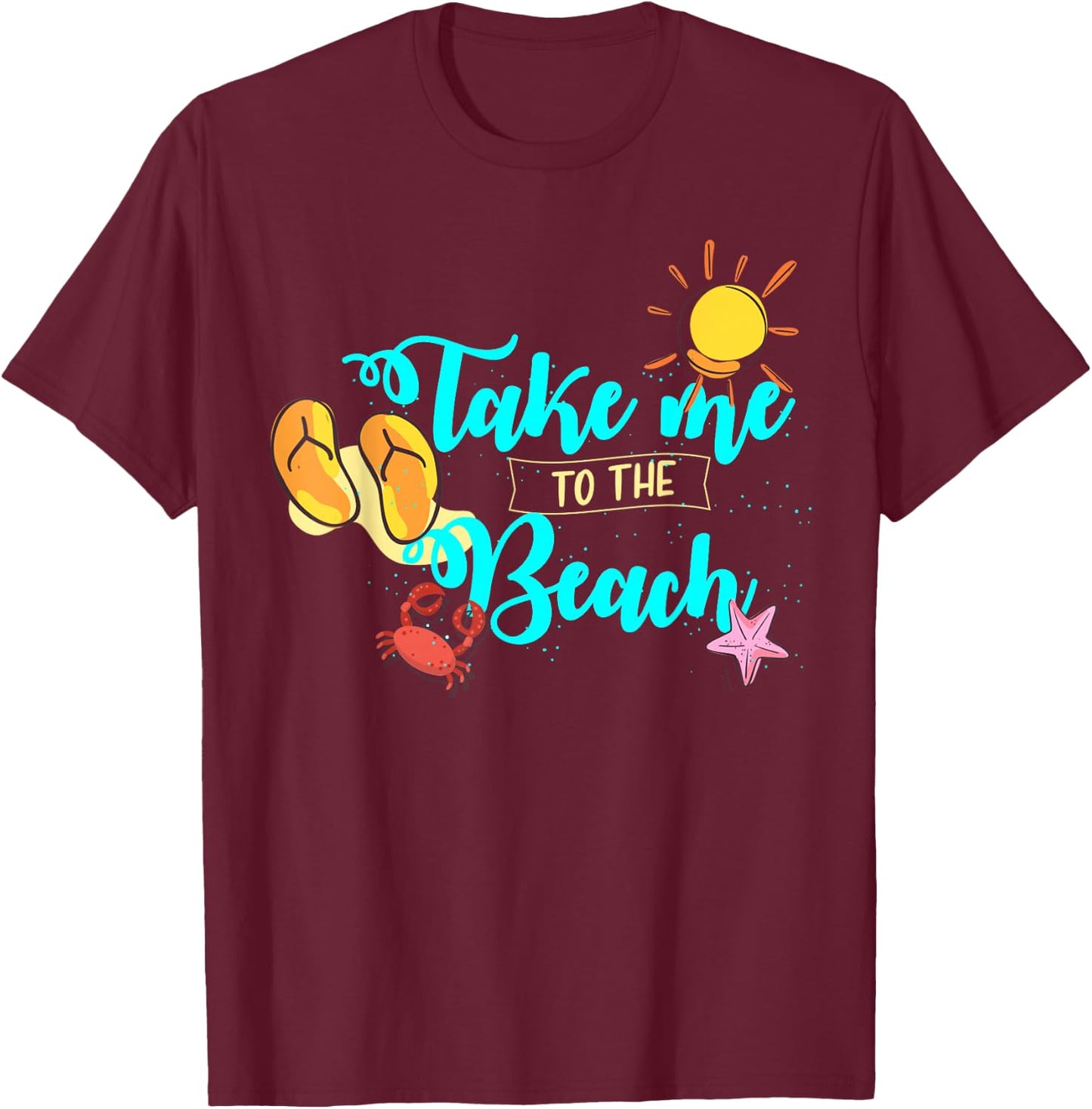 For Surfer or Kitesurfer in Vacation or Take Me to the Beach T-Shirt - T-Shirt | Maroon