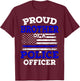 Thin Blue Line USA Flag Policeman Patriotic Police Officer T-Shirt - T-Shirt | Maroon