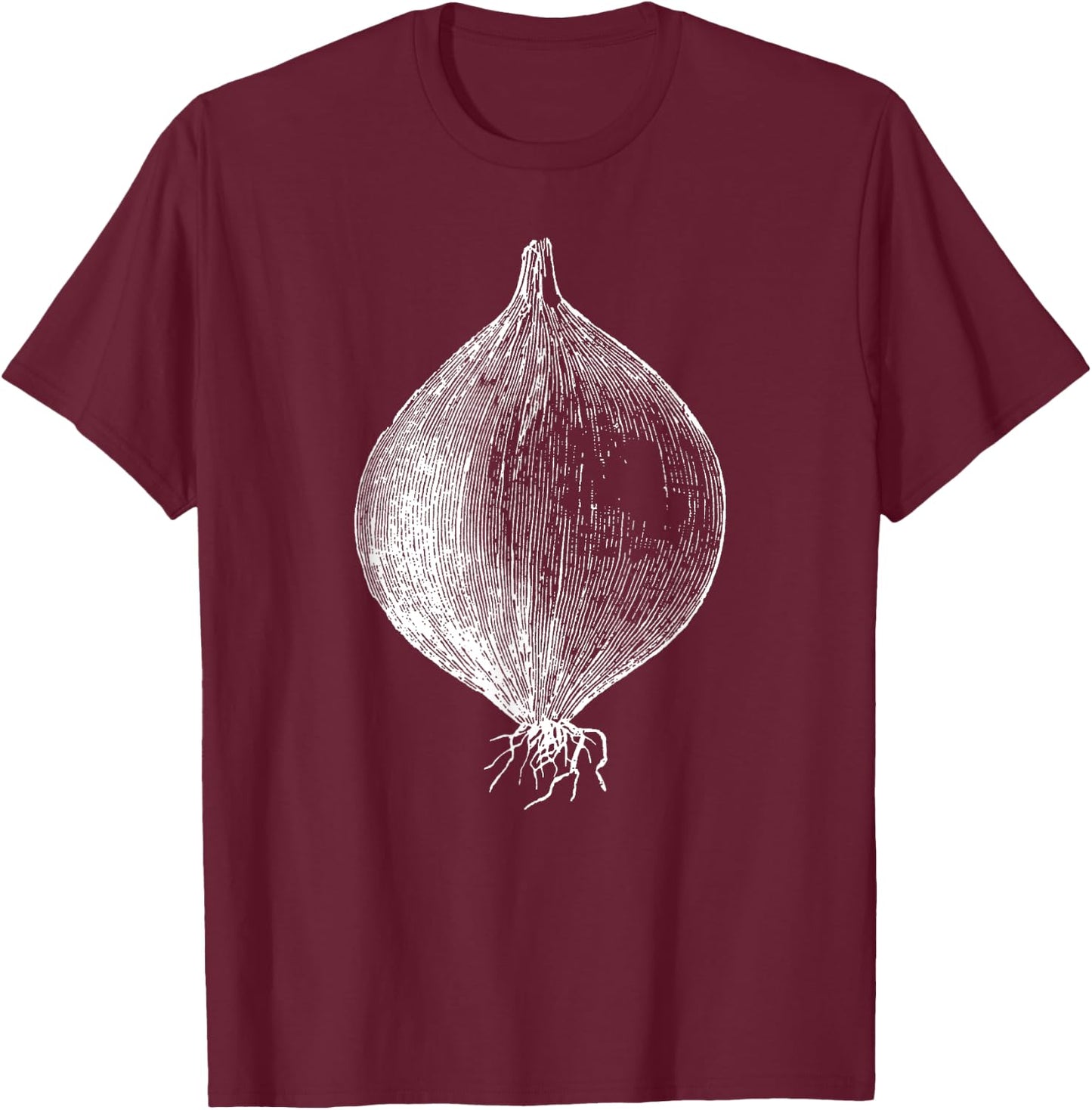 Retro Vintage Vegetable Onion Gift T-Shirt - T-Shirt | Maroon