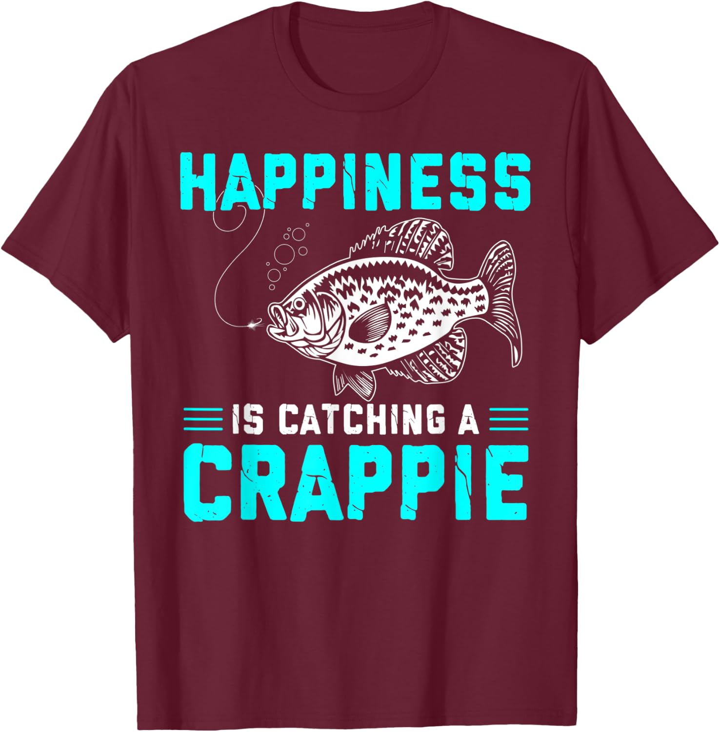 Crappie Fishing Shirt Freshwater Fish Fisherman Gift T-Shirt - T-Shirt | Maroon