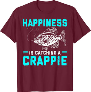 Crappie Fishing Shirt Freshwater Fish Fisherman Gift T-Shirt - T-Shirt | Maroon