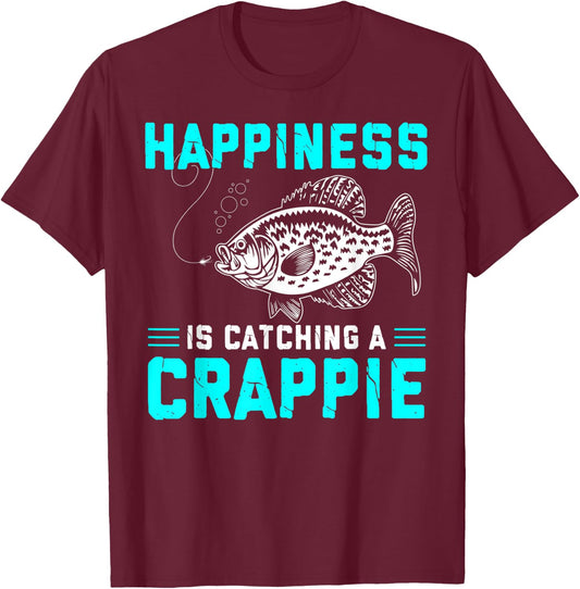 Crappie Fishing Shirt Freshwater Fish Fisherman Gift T-Shirt - T-Shirt | Maroon
