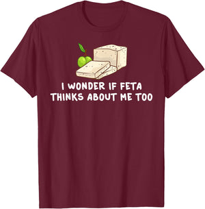 Feta Cheese Gift Goat Greece Greek T-Shirt - T-Shirt | Maroon