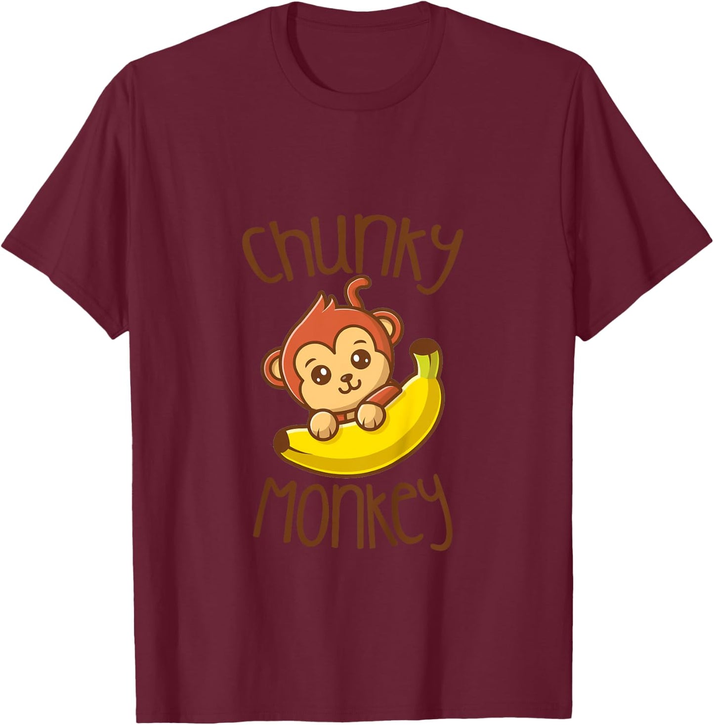 Chunky Monkey Cute Monkey Lover Baby Girl Boy Birthday Boy T-Shirt - T-Shirt | Maroon