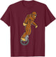 Sasquatch Bigfoot Funny Designs & Women Bigfoot on Electric Unicycle EUC Monowheel Airwheel Funny T-Shirt - T-Shirt | Maroon