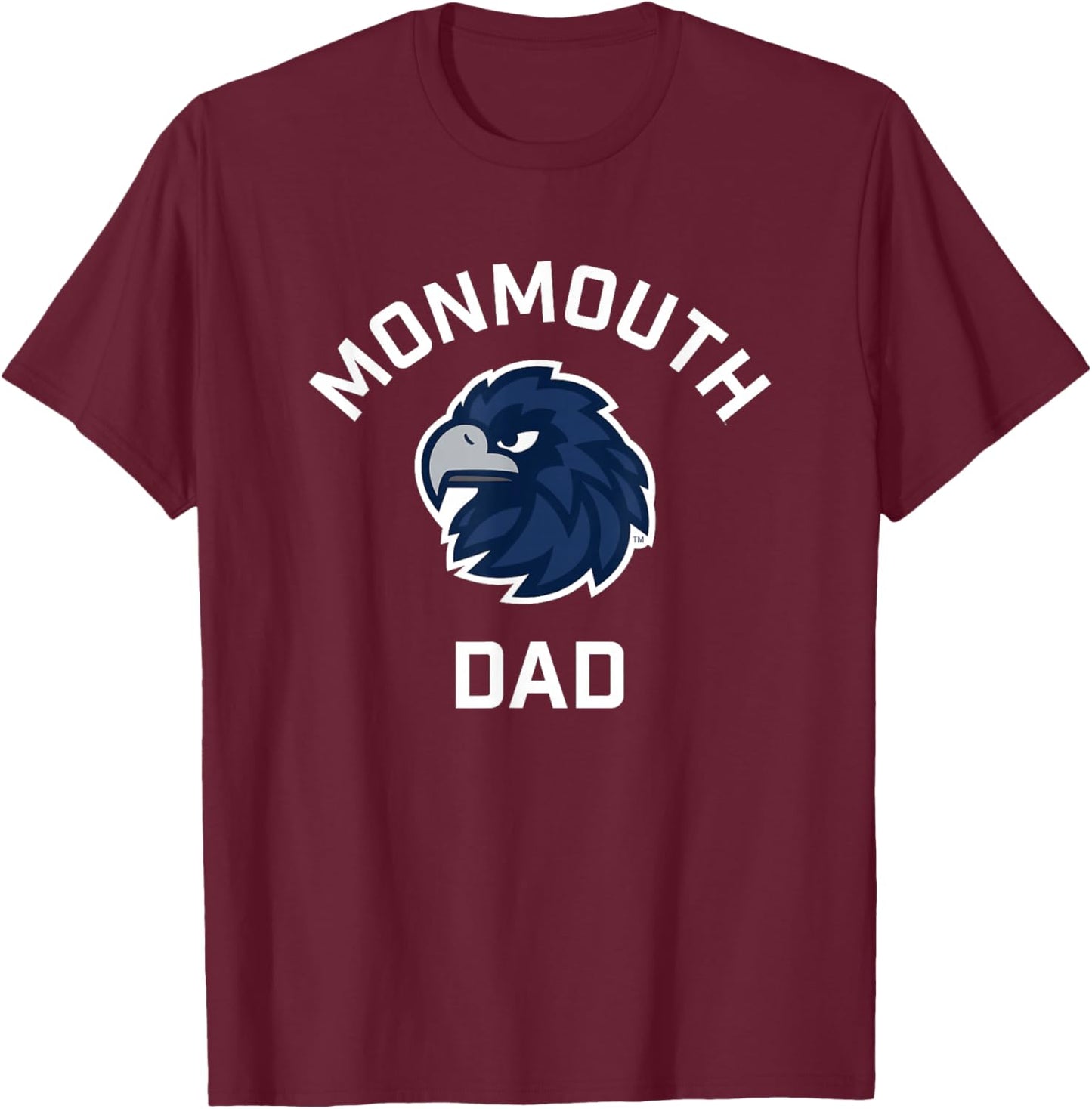Monmouth University Hawks Arched Dad T-Shirt - T-Shirt | Maroon