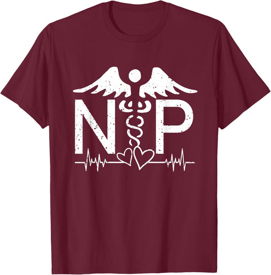 Nurse Practitioner - Medical Nurse Gift Nursing Outfit T-Shirt - T-Shirt | Maroon