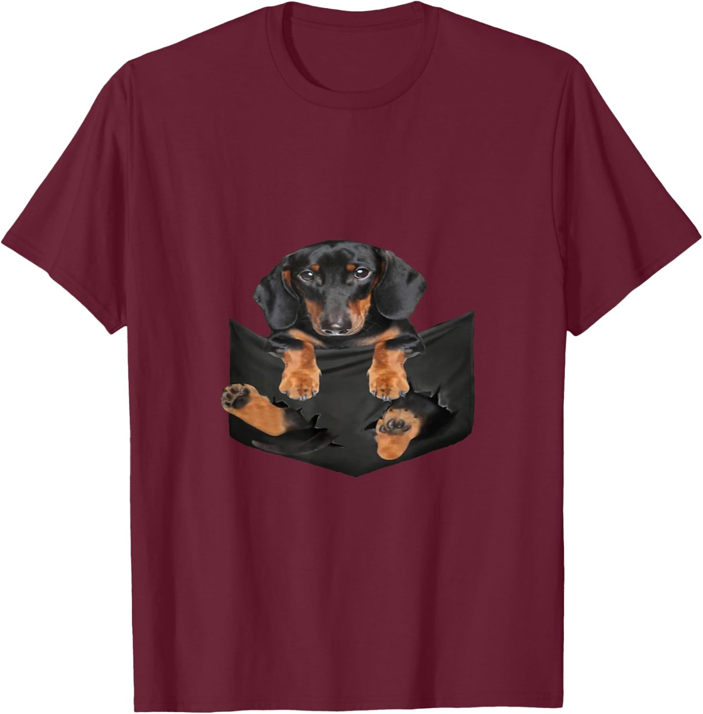 Dog Lovers Gifts Dachshund in a Bag Men Women Girls Kids T-Shirt - T-Shirt | Maroon