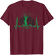Golf Club Golfing Golf Course Sport Golfer Heartbeat Golf T-Shirt - T-Shirt | Maroon