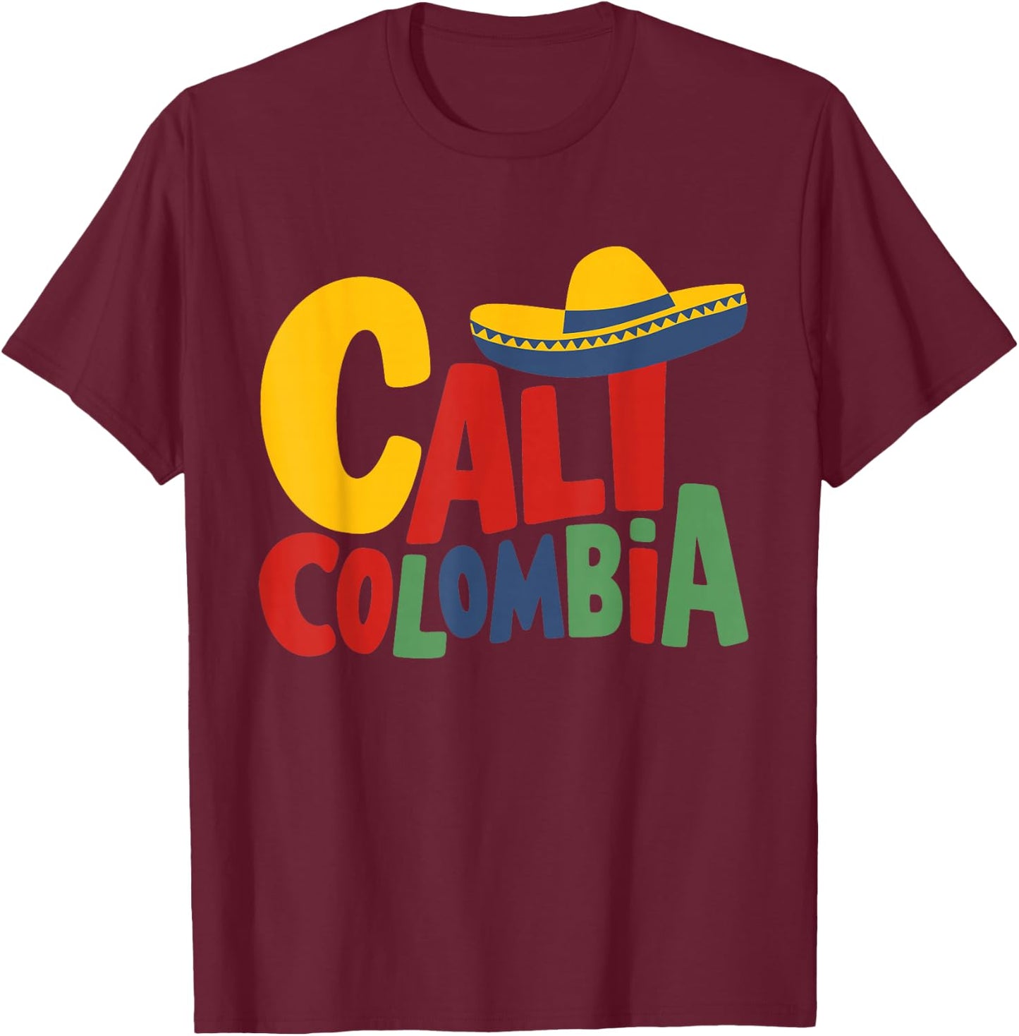 Cali Colombia T-Shirt - T-Shirt | Maroon
