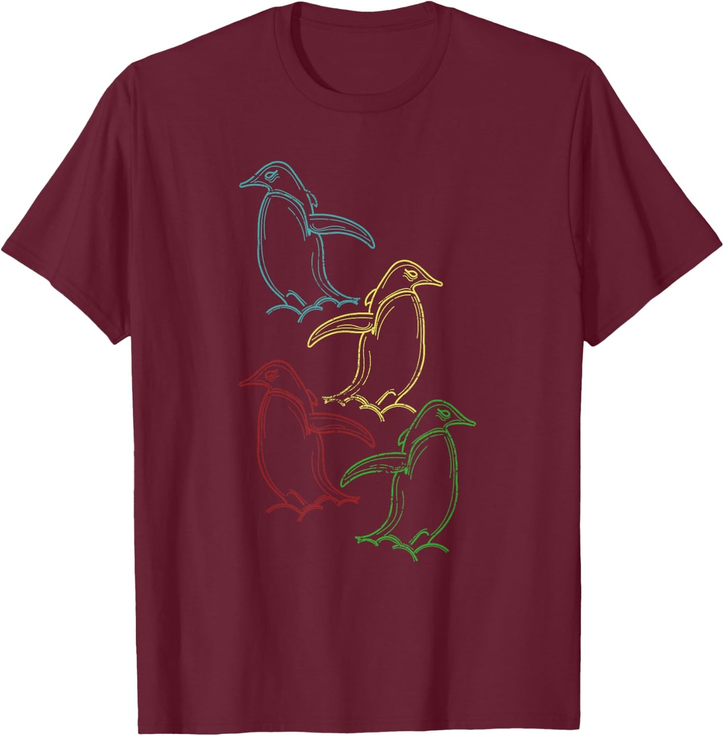 Antarctica Animal Bird Zoo Keeper Gift Penguin T-Shirt - T-Shirt | Maroon