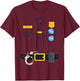 Halloween Police Officer Costume, Halloween cop Uniform T-Shirt - T-Shirt | Maroon