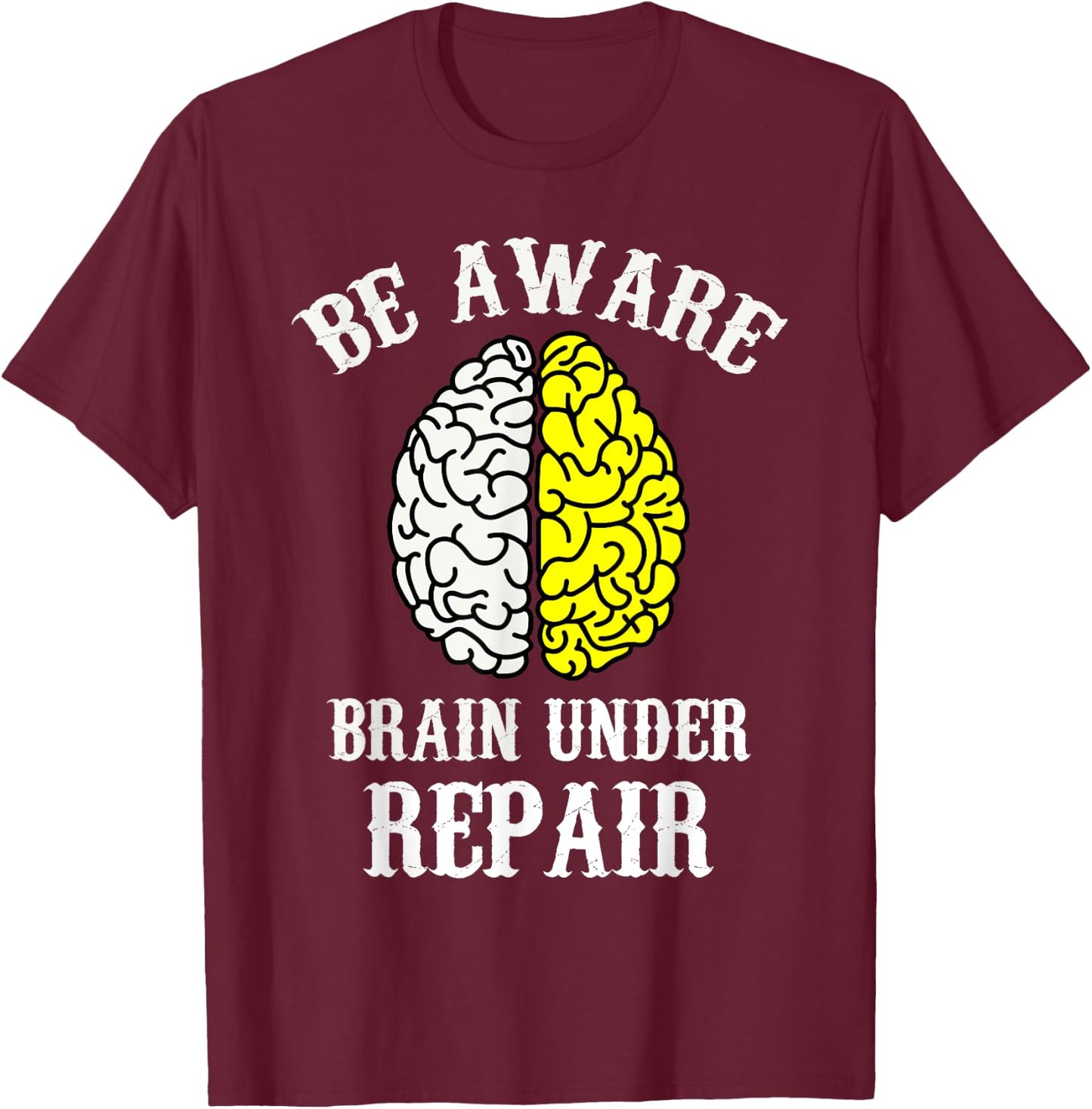 Funny Concussion PCS Warrior Awareness Support Gift T-Shirt - T-Shirt | Maroon