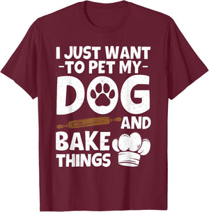 Cute Baking Design Women Pastry Bake Baker Baking T-Shirt - T-Shirt | Maroon