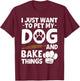 Cute Baking Design Women Pastry Bake Baker Baking T-Shirt - T-Shirt | Maroon