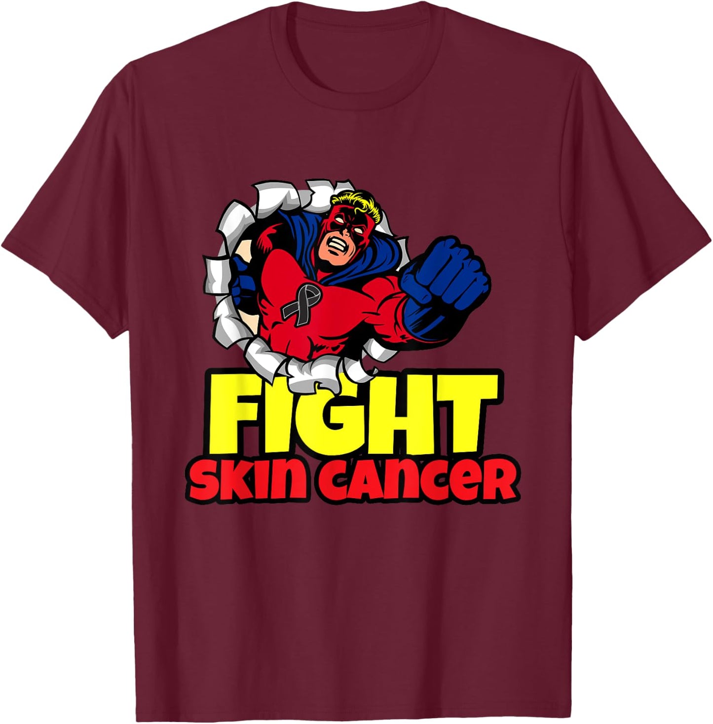 Skin Cancer Awareness Month Products for Boys Melanoma T-Shirt - T-Shirt | Maroon