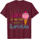 Sweet Ice Cream Lover Life Is Better With Sprinkles Women Girls Kids T-Shirt - T-Shirt | Maroon
