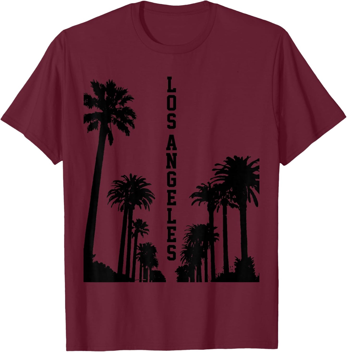 Los Angeles LA California California USA America Souvenir T-Shirt - T-Shirt | Maroon