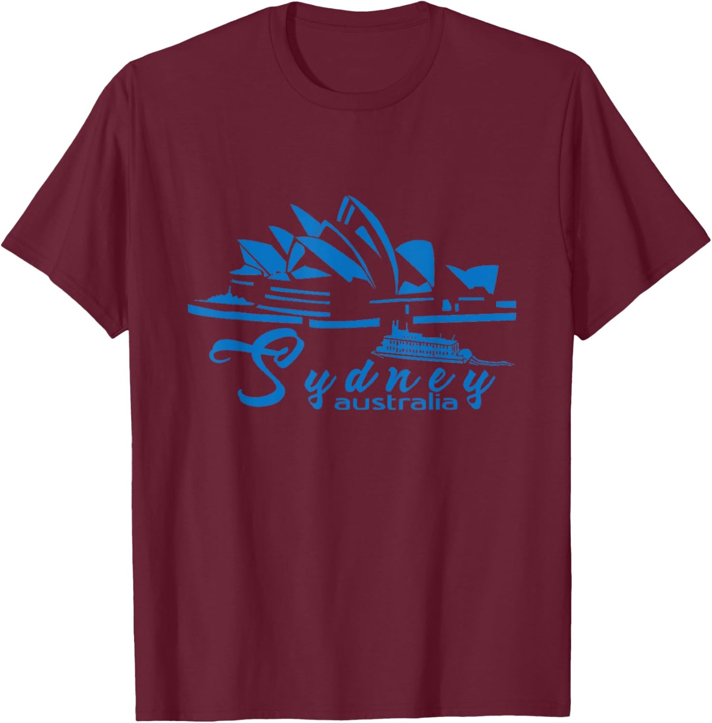 Sydney Opera | Sydney Australian Men Women Kids Aussie T-Shirt - T-Shirt | Maroon