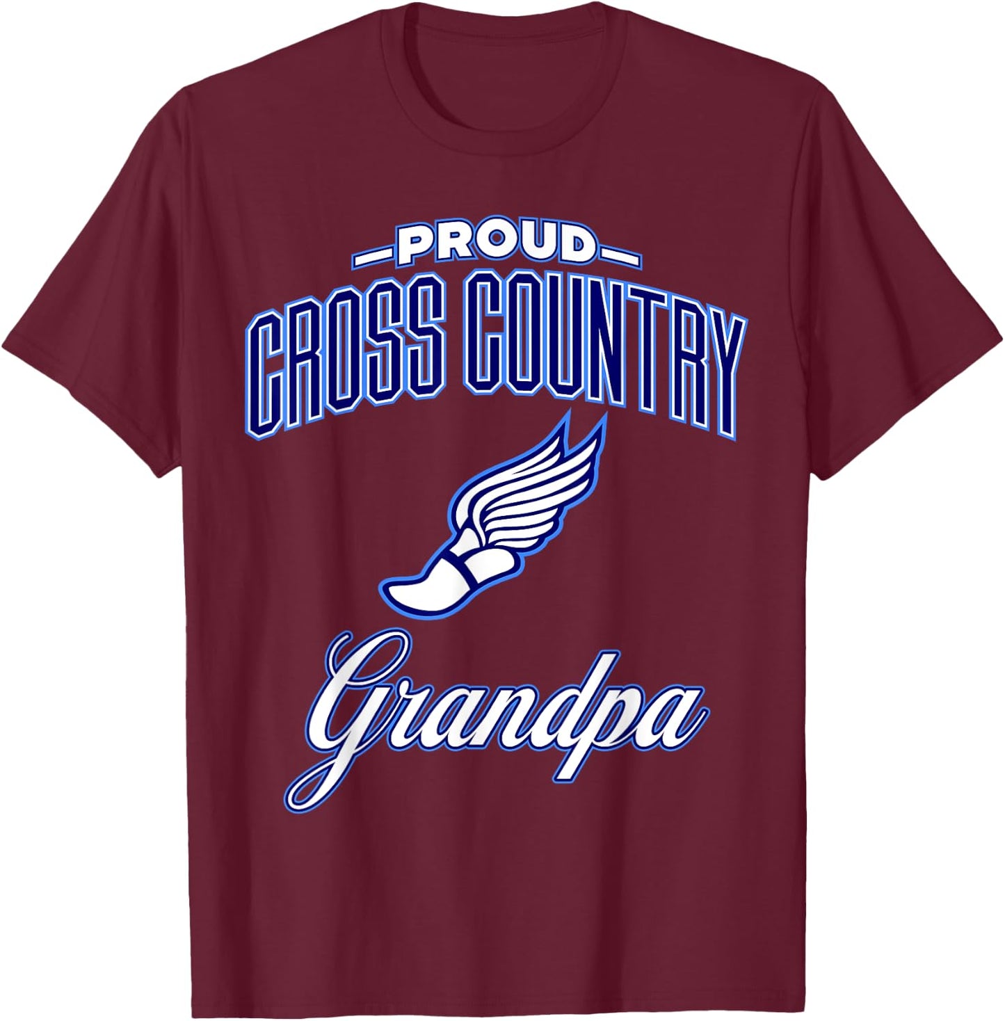 Cross Country Grandpa T-Shirt - T-Shirt | Maroon