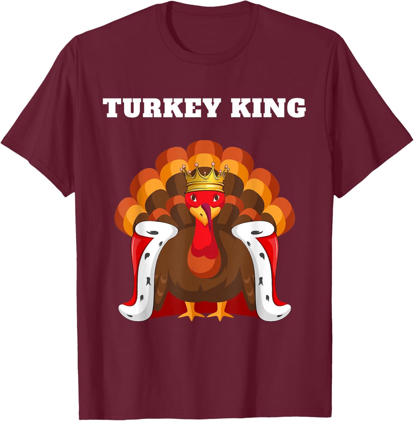 Turkey King | Turkey | Boys Turkey T-Shirt - T-Shirt | Maroon