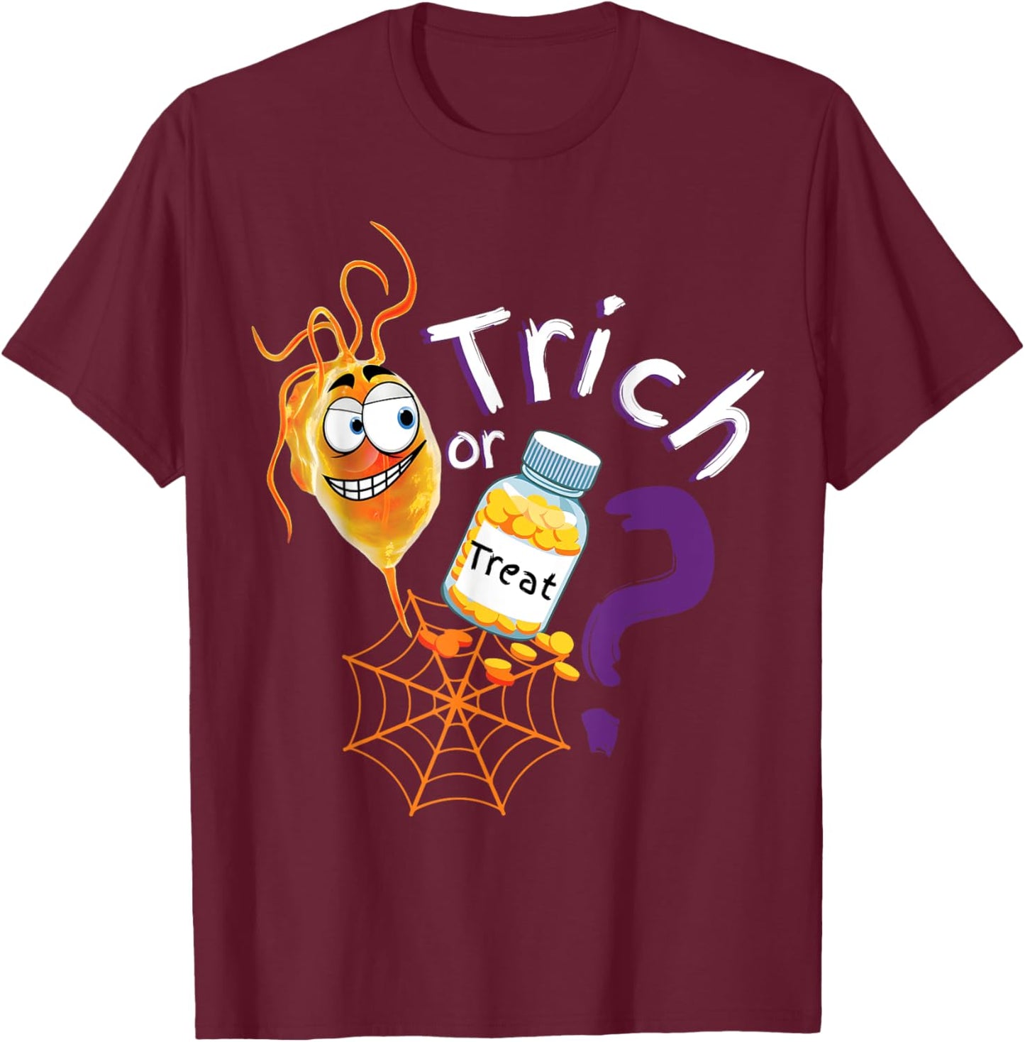 Trick Or Treat Spooky Medical Student Ed Nurse Doctor T-Shirt - T-Shirt | Maroon