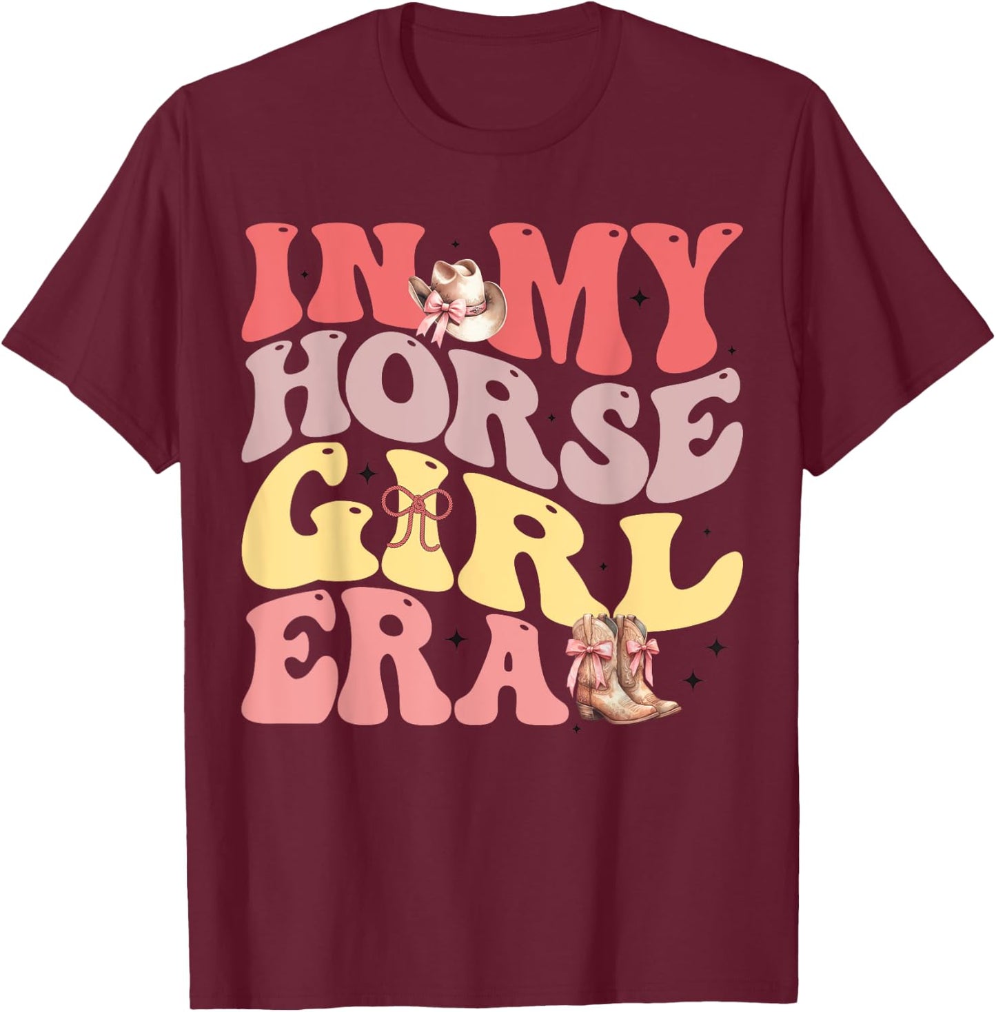 In My Horse Girl Era T-Shirt - T-Shirt | Maroon