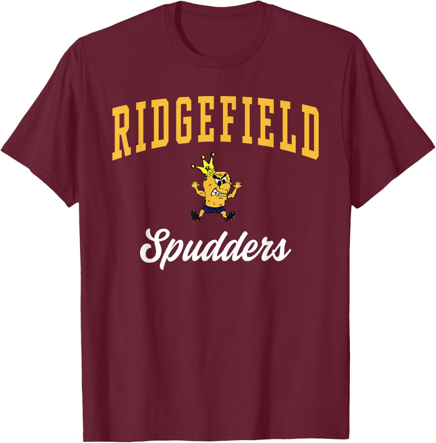 Ridgefield High School Spudders T-Shirt - T-Shirt | Maroon