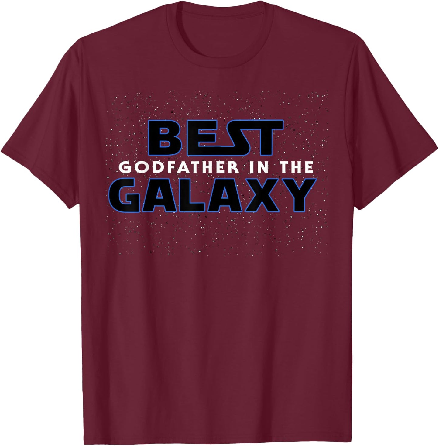 Best Godfather in Galaxy Shirt for Godfather Gift T-Shirt - T-Shirt | Maroon