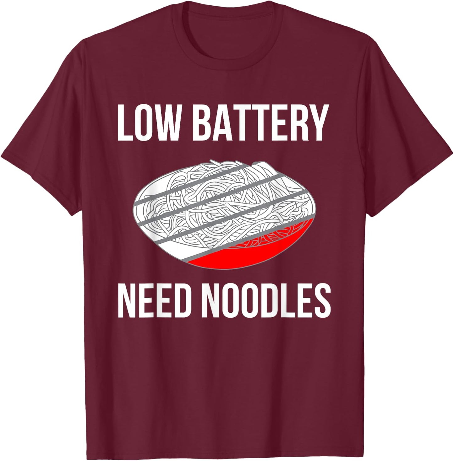 Funny Ramen Noodle Pasta Instant Lunch Men Women Kids Gifts T-Shirt - T-Shirt | Maroon